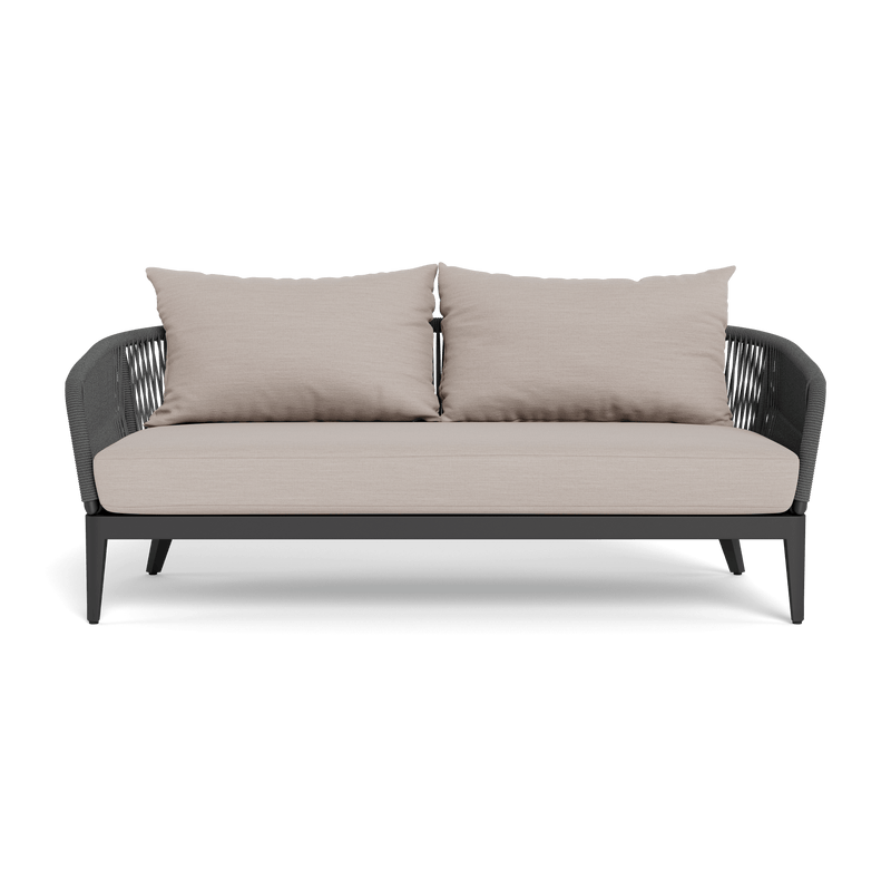 Hamilton 2 Seat Sofa | Aluminum Asteroid, Panama Marble, Rope Dark Grey