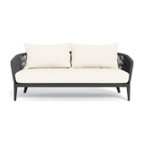 Hamilton 2 Seat Sofa | Aluminum Asteroid, Riviera Ivory, Rope Dark Grey
