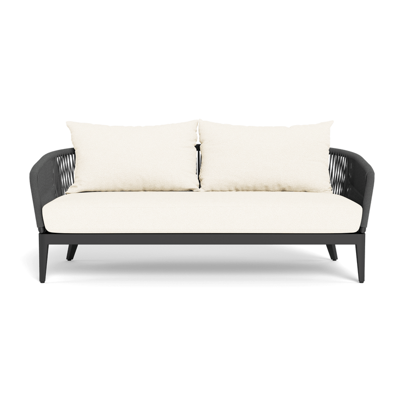 Hamilton 2 Seat Sofa | Aluminum Asteroid, Riviera Ivory, Rope Dark Grey