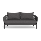 Hamilton 2 Seat Sofa | Aluminum Asteroid, Riviera Slate, Rope Dark Grey
