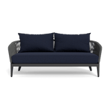 Hamilton 2 Seat Sofa | Aluminum Asteroid, Siesta Indigo, Rope Dark Grey