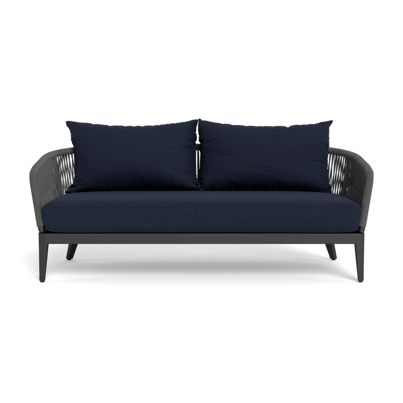 Hamilton 2 Seat Sofa | Aluminum Asteroid, Siesta Indigo, Rope Dark Grey