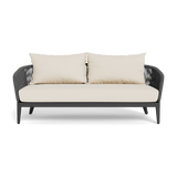 Hamilton 2 Seat Sofa | Aluminum Asteroid, Siesta Ivory, Rope Dark Grey