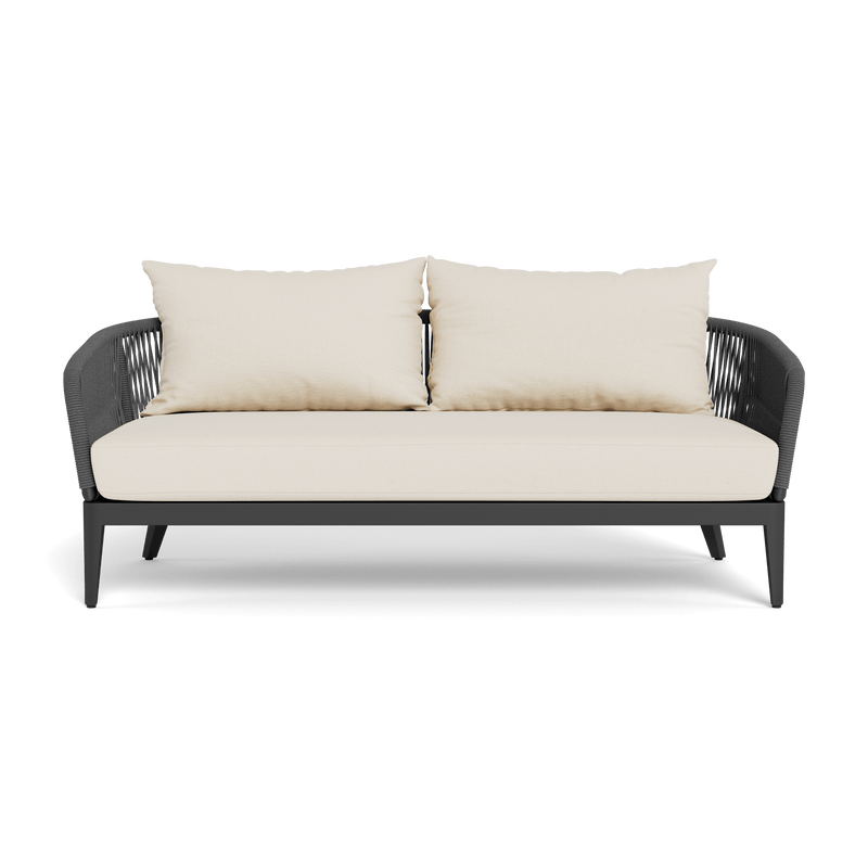 Hamilton 2 Seat Sofa | Aluminum Asteroid, Siesta Ivory, Rope Dark Grey