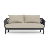 Hamilton 2 Seat Sofa | Aluminum Asteroid, Siesta Taupe, Rope Dark Grey