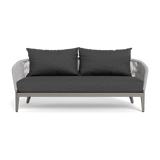 Hamilton 2 Seat Sofa | Aluminum Taupe, Lisos Grafito, Rope Light Grey