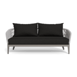 Hamilton 2 Seat Sofa | Aluminum Taupe, Copacabana Midnight, Rope Light Grey