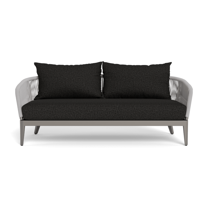 Hamilton 2 Seat Sofa | Aluminum Taupe, Copacabana Midnight, Rope Light Grey