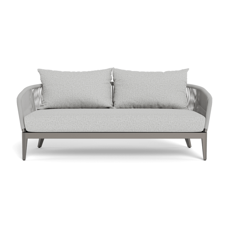 Hamilton 2 Seat Sofa | Aluminum Taupe, Copacabana Sand, Rope Light Grey