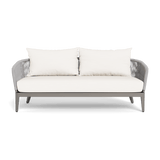 Hamilton 2 Seat Sofa | Aluminum Taupe, Panama Blanco, Rope Light Grey