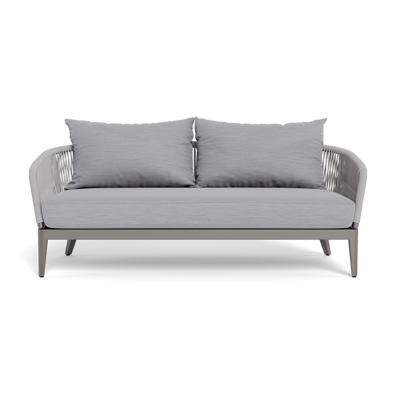Hamilton 2 Seat Sofa | Aluminum Taupe, Panama Cloud, Rope Light Grey