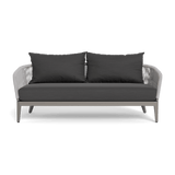 Hamilton 2 Seat Sofa | Aluminum Taupe, Panama Grafito, Rope Light Grey
