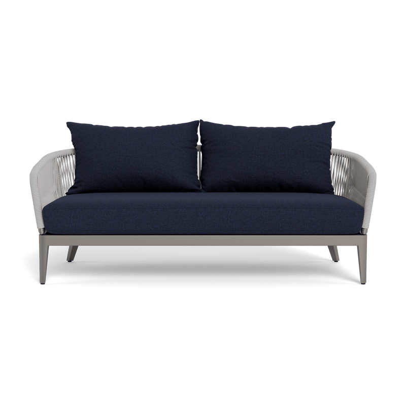 Hamilton 2 Seat Sofa | Aluminum Taupe, Siesta Indigo, Rope Light Grey