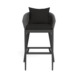 Hamilton Bar Stool | Aluminum Asteroid, Copacabana Midnight, Rope Dark Grey