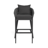 Hamilton Bar Stool | Aluminum Asteroid, Panama Grafito, Rope Dark Grey
