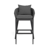 Hamilton Bar Stool | Aluminum Asteroid, Siesta Slate, Rope Dark Grey
