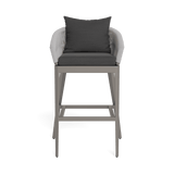 Hamilton Bar Stool | Aluminum Taupe, Panama Grafito, Rope Light Grey