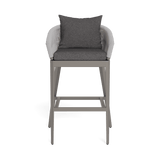 Hamilton Bar Stool | Aluminum Taupe, Riviera Slate, Rope Light Grey