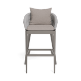 Hamilton Bar Stool | Aluminum Taupe, Riviera Stone, Rope Light Grey