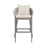 Hamilton Bar Stool | Aluminum Taupe, Siesta Ivory, Rope Light Grey