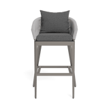 Hamilton Bar Stool | Aluminum Taupe, Siesta Slate, Rope Light Grey