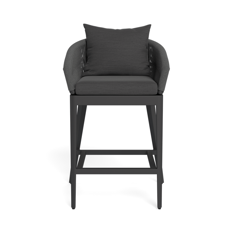 Hamilton Counter Stool | Aluminum Asteroid, Panama Grafito, Rope Dark Grey