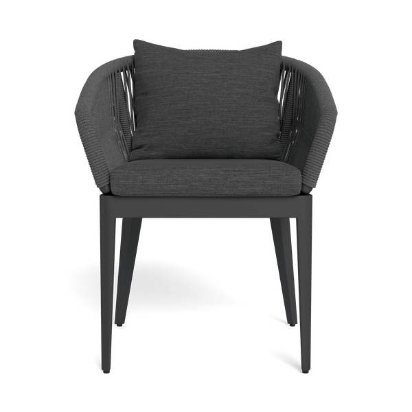 Hamilton Dining Chair | Aluminum Asteroid, Lisos Grafito, Rope Dark Grey
