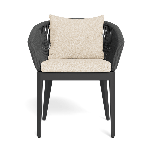 Hamilton Dining Chair | Aluminum Asteroid, Riviera Sand, Rope Dark Grey