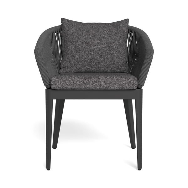 Hamilton Dining Chair | Aluminum Asteroid, Riviera Slate, Rope Dark Grey