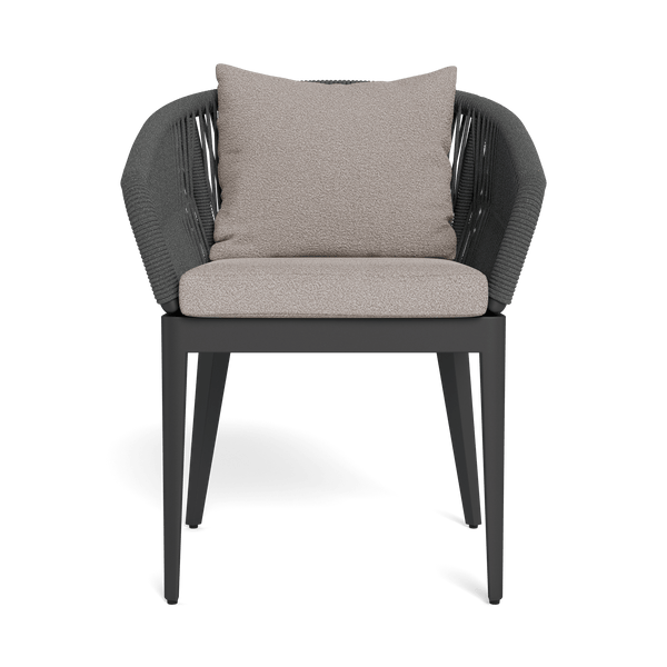 Hamilton Dining Chair | Aluminum Asteroid, Riviera Stone, Rope Dark Grey