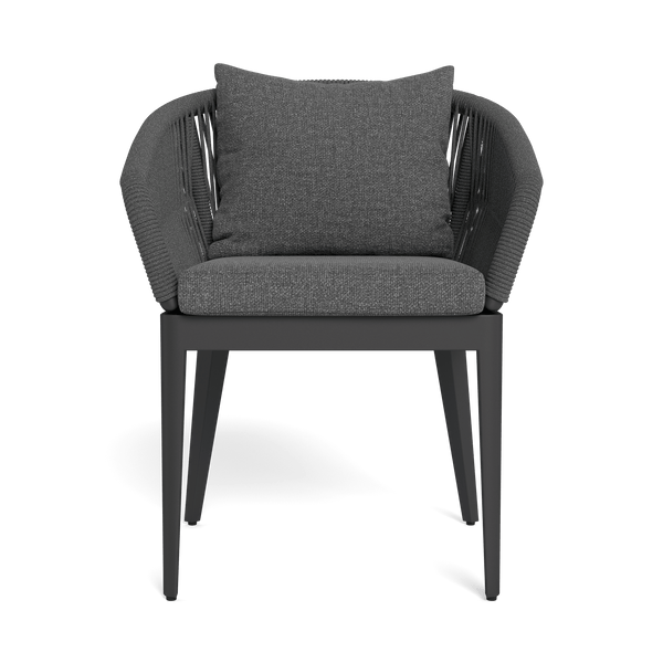Hamilton Dining Chair | Aluminum Asteroid, Siesta Slate, Rope Dark Grey