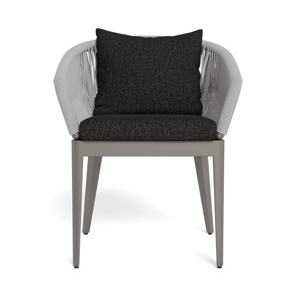 Hamilton Dining Chair | Aluminum Taupe, Copacabana Midnight, Rope Light Grey