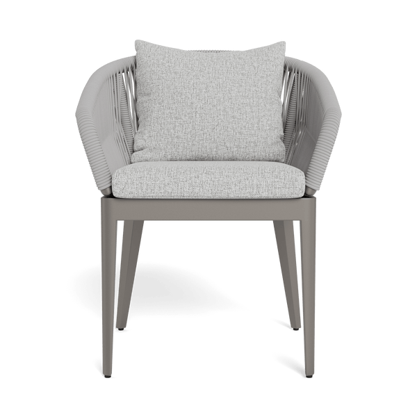 Hamilton Dining Chair | Aluminum Taupe, Copacabana Sand, Rope Light Grey