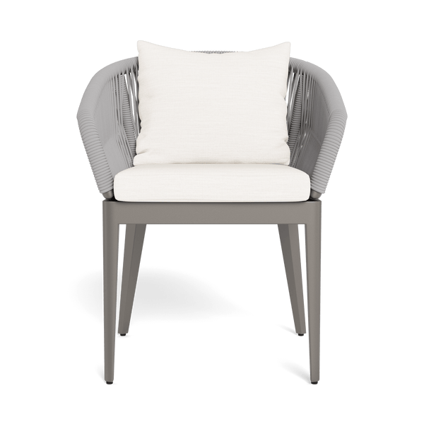 Hamilton Dining Chair | Aluminum Taupe, Panama Blanco, Rope Light Grey
