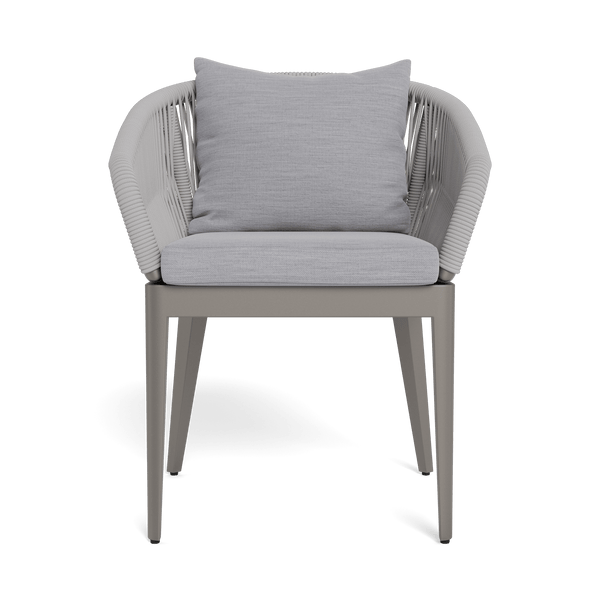 Hamilton Dining Chair | Aluminum Taupe, Panama Cloud, Rope Light Grey