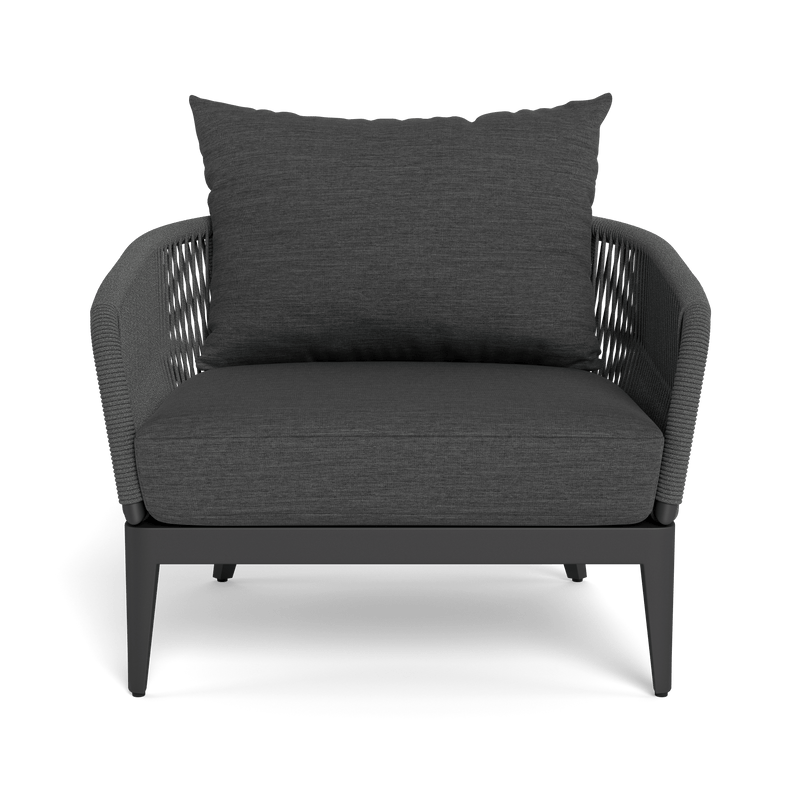 Hamilton Lounge Chair | Aluminum Asteroid, Lisos Grafito, Rope Dark Grey