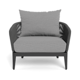Hamilton Lounge Chair | Aluminum Asteroid, Lisos Piedra, Rope Dark Grey