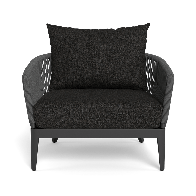 Hamilton Lounge Chair | Aluminum Asteroid, Copacabana Midnight, Rope Dark Grey