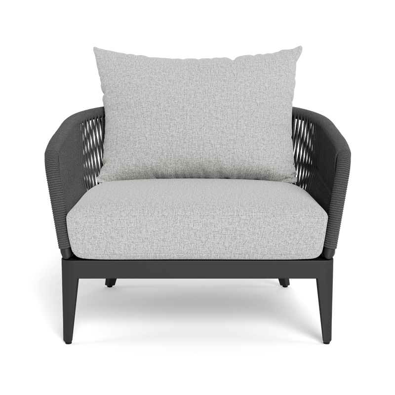 Hamilton Lounge Chair | Aluminum Asteroid, Copacabana Sand, Rope Dark Grey
