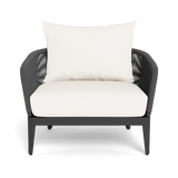 Hamilton Lounge Chair | Aluminum Asteroid, Panama Blanco, Rope Dark Grey