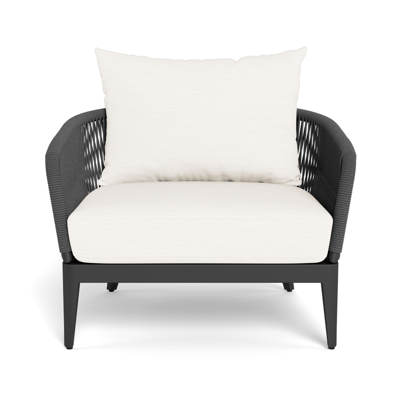 Hamilton Lounge Chair | Aluminum Asteroid, Panama Blanco, Rope Dark Grey