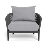 Hamilton Lounge Chair | Aluminum Asteroid, Panama Cloud, Rope Dark Grey