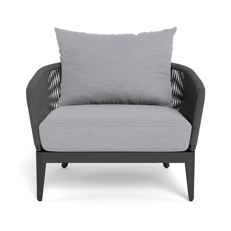 Hamilton Lounge Chair | Aluminum Asteroid, Panama Cloud, Rope Dark Grey
