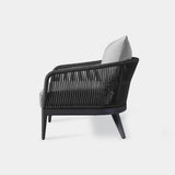 Hamilton Lounge Chair | Aluminum Asteroid, Panama Grafito, Rope Dark Grey
