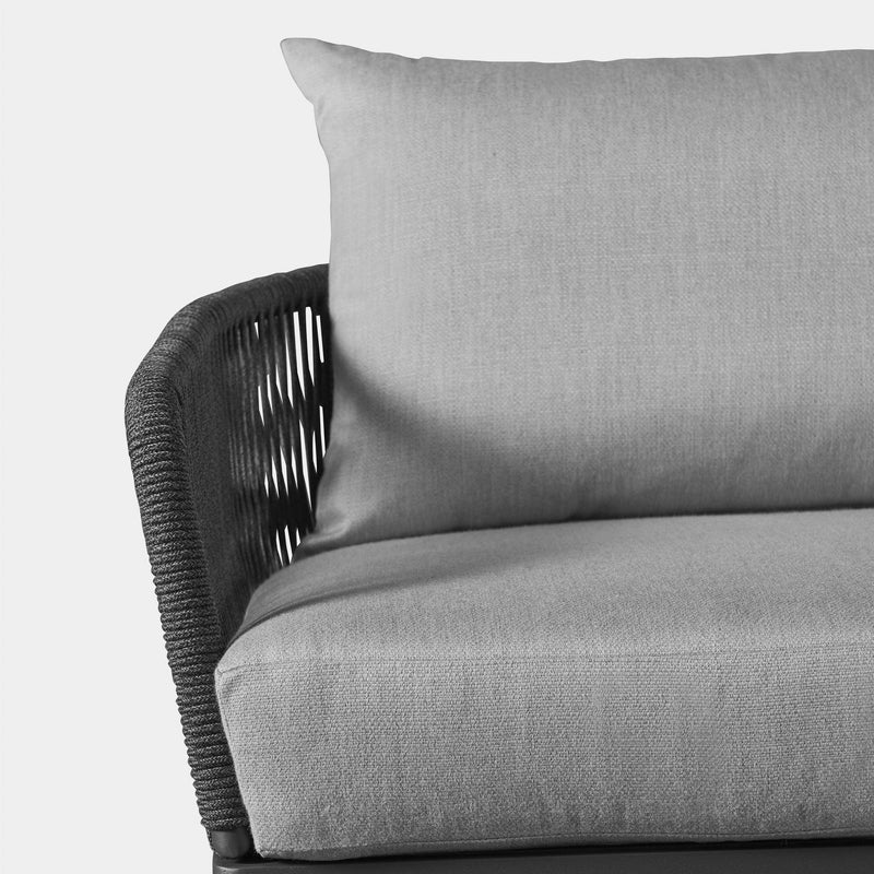 Hamilton Lounge Chair | Aluminum Asteroid, Panama Grafito, Rope Dark Grey