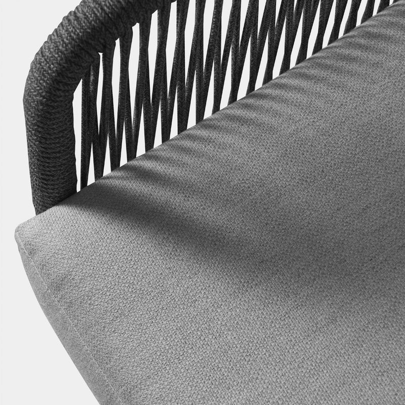 Hamilton Lounge Chair | Aluminum Asteroid, Panama Grafito, Rope Dark Grey