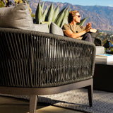 Hamilton Lounge Chair | Aluminum Asteroid, Panama Grafito, Rope Dark Grey