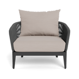 Hamilton Lounge Chair | Aluminum Asteroid, Panama Marble, Rope Dark Grey