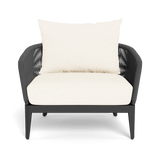 Hamilton Lounge Chair | Aluminum Asteroid, Riviera Ivory, Rope Dark Grey