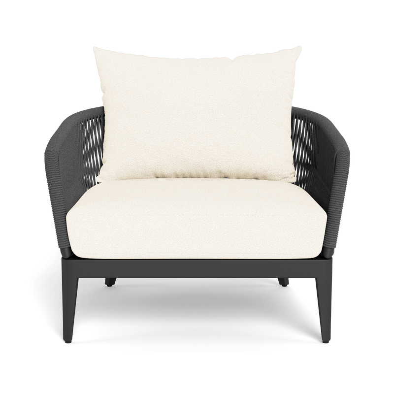 Hamilton Lounge Chair | Aluminum Asteroid, Riviera Ivory, Rope Dark Grey